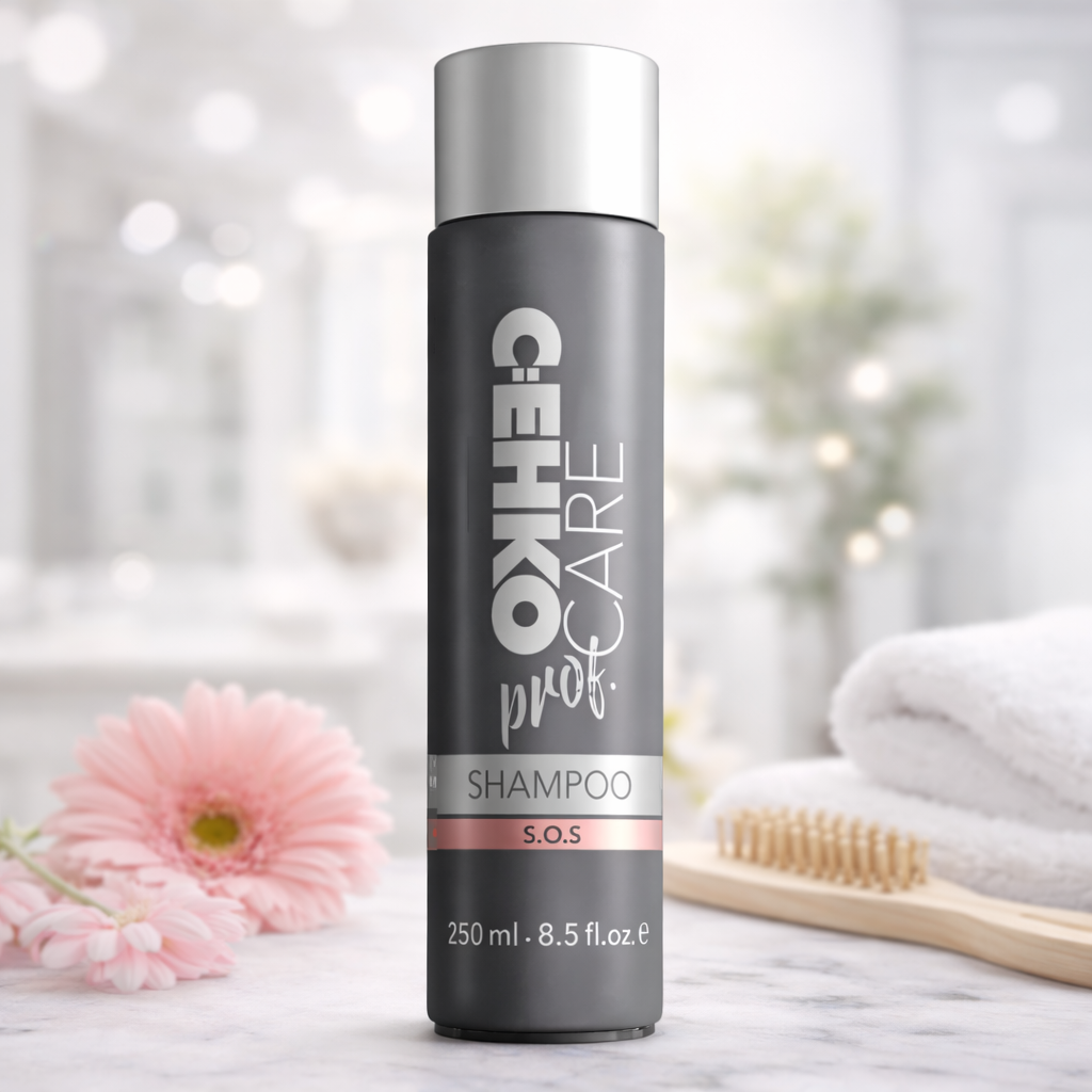 CEHKO SHAMPOO S.O.S 250ml e 1000ml louros pintados, descolorados, permanentados e ondulados